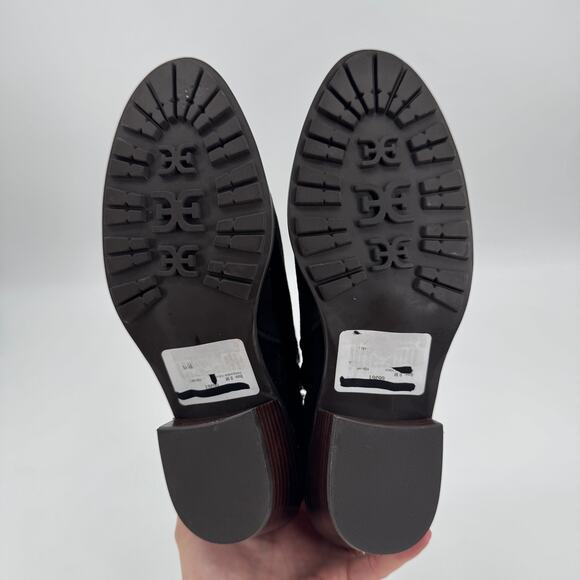 Sam Edelman Women's Black Suede Pryce Leather Heeled Ankle Booties Size 8 - Picture 11 of 12